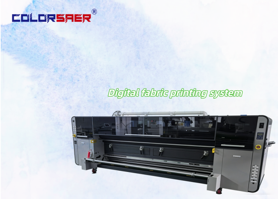 SAER 4 or 8 colors Digital fabric roll to roll fabric printer New model textile Imprimante with 4 pcs industrial print head