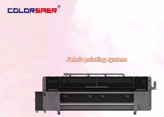 SAER COLOR Inkjet Printing System for Cotton and Polyester Fabric Roll to Roll Textile Printer with 4 pcs Industrial Print Head