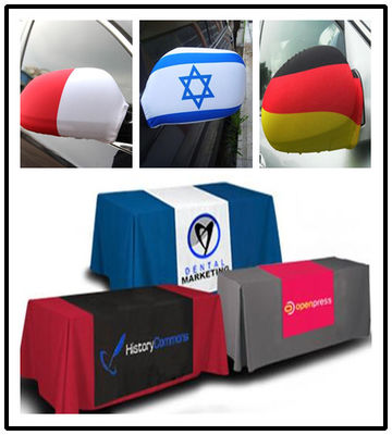 Warp Knitting Custom Printed Fabric 100% Polyester Material For Table Cover