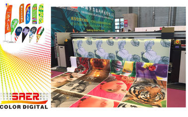 3.2m Flag Printer Direct Digital Banner Printer For Printed Fabric Color Fix / Appear
