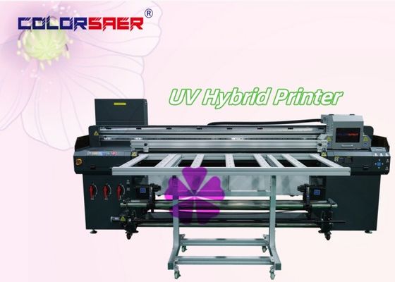 Digital UV Inkjet Hybrid Printer Print Size 1.8m With Roll To Roll And Irregular Shape Printing