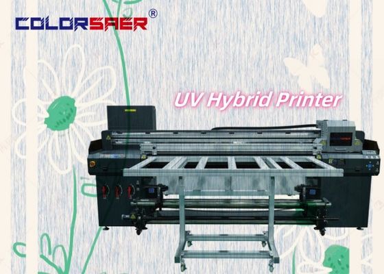 UV Hybrid Printer Flatbed And Roll To Roll Plotter For Metal Wood Glass Leather Canvas Flex Banners Vinyl