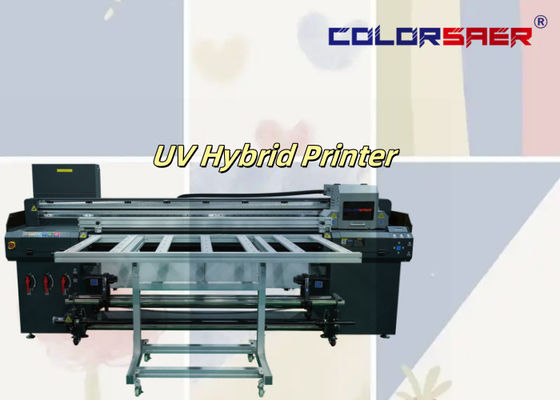 Roll To Roll Flatbed Printing UV Hybrid Printer For Poster Advertisement Electronic Decorations Materials Craft