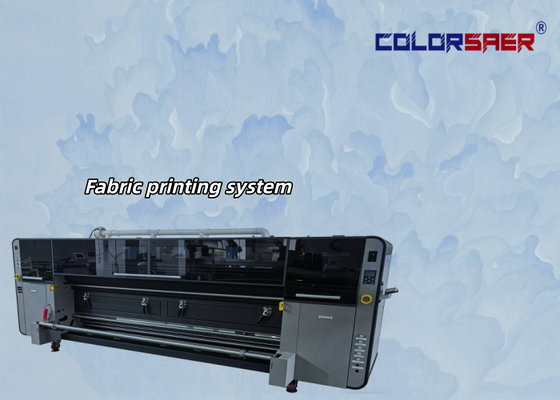 SAER 4 or 8 colors Digital fabric roll to roll fabric printer New model textile Imprimante with 4 pcs industrial print head