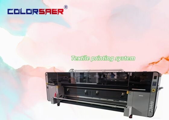 SAER CMYK 4 color Digital Textile Printing System Roll to Roll Fabric Plotter With Pigment Ink & Sublimation ink