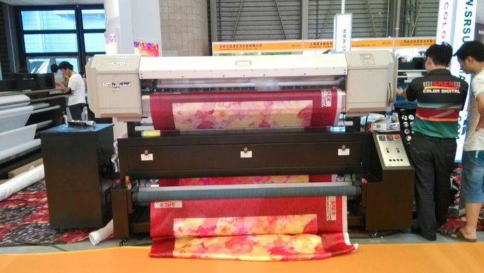Polyester Textile Mutoh Sublimation Printer Inkjet Printer Roll To Roll Dual CMYK Color 3
